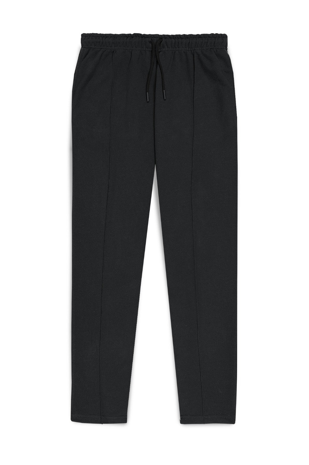 ZF COTTON TERRY BLACK TROUSER STRAIGHT FIT (F-0003)