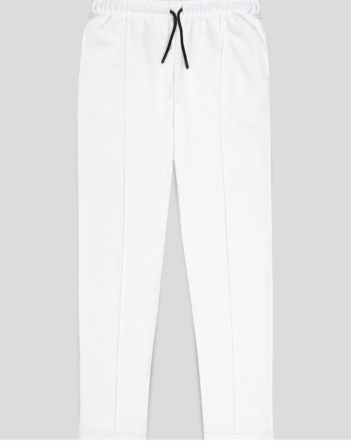 ZF COTTON TERRY WHITE TROUSER STRAIGHT FIT (F-0003)