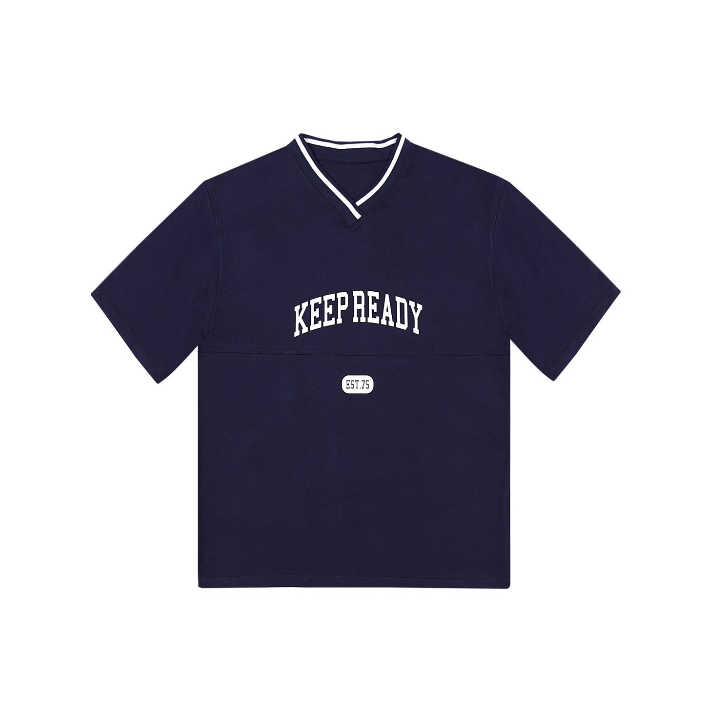 Men’s Drop Shoulder V-Neck BLUE Tee (F-00012)