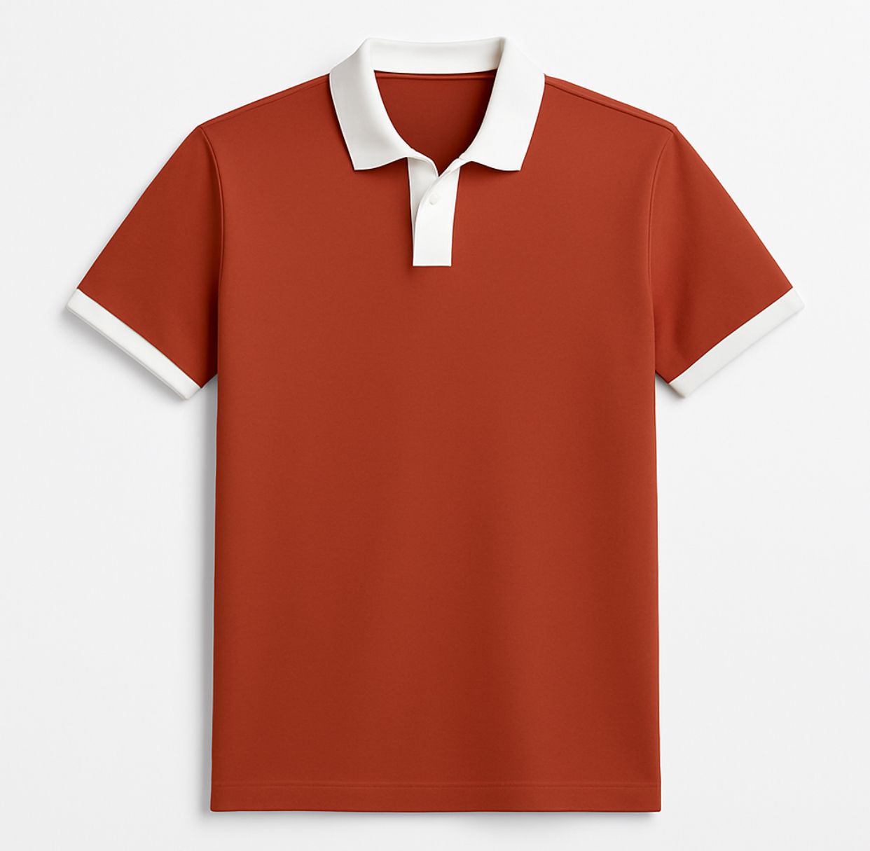 OLD MONEY FLAME ORANGE POLO SOFT COTTON (00021-ZF)