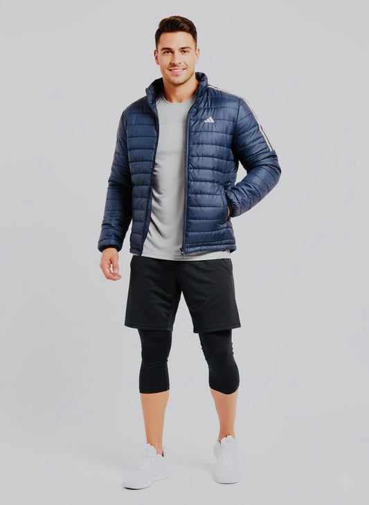 Men’s Full sleeve puffer jacket Dark Blue Addidas
