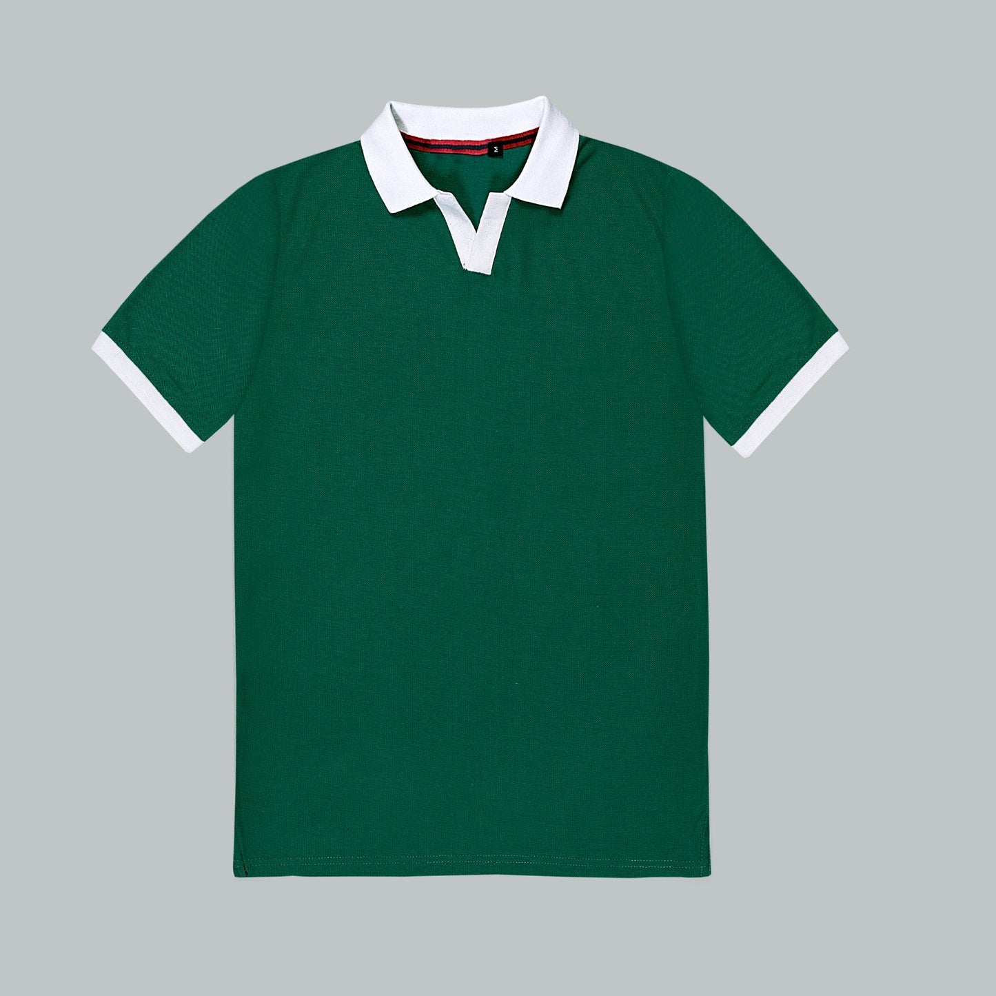 OLD MONEY BOTTLE GREEN POLO  SOFT COTTON (00021-ZF)