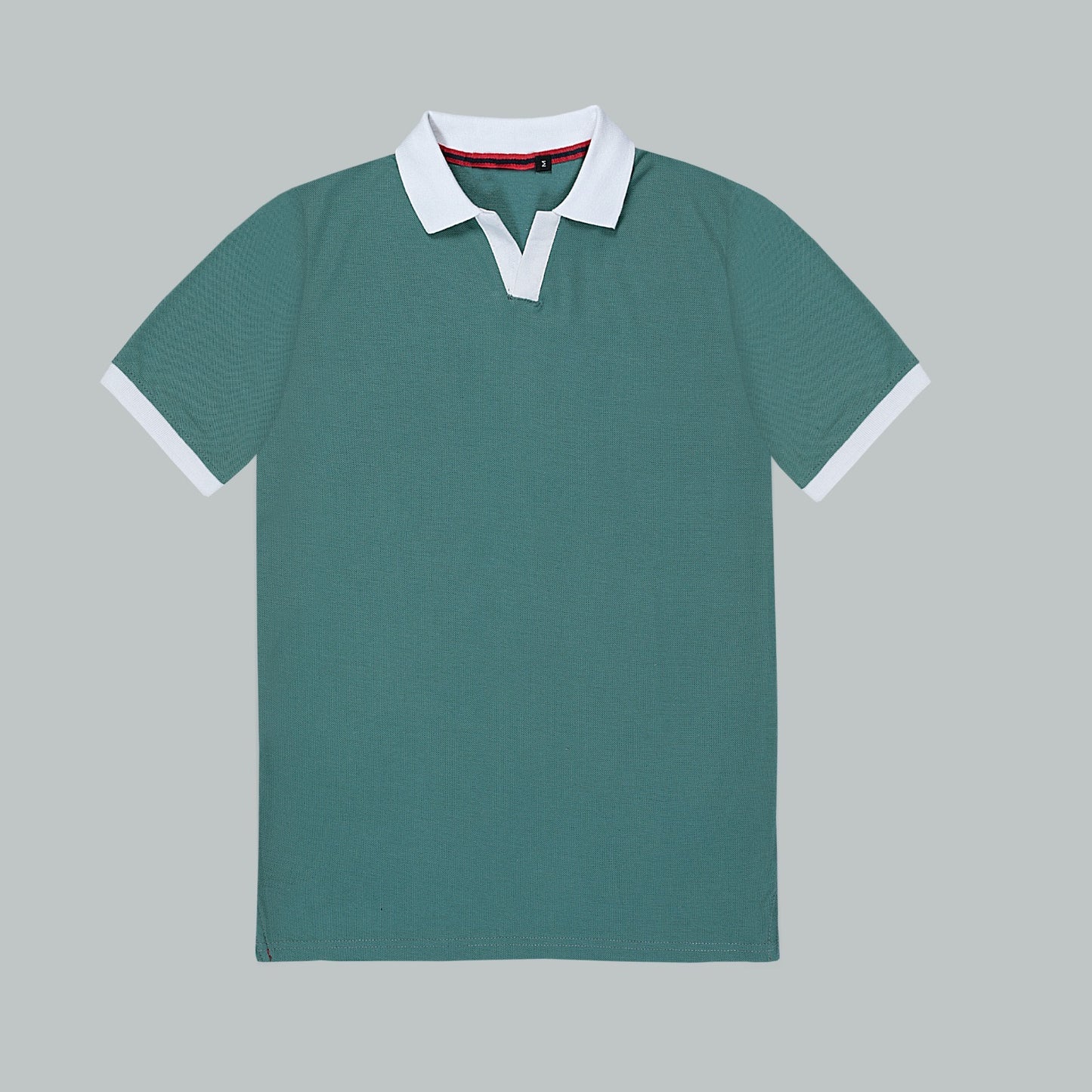 OLD MONEY SEA GREEN POLO  SOFT COTTON (00021-ZF)