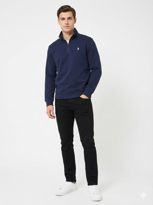 Men’s Quarter Zipper- Navy Blue