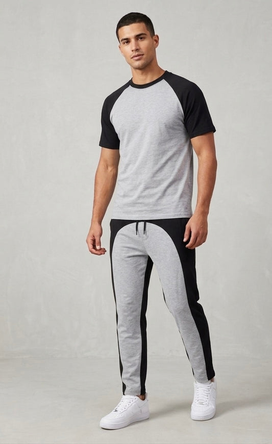 ZF Summer Premium Co-ord Set Black/Light Grey