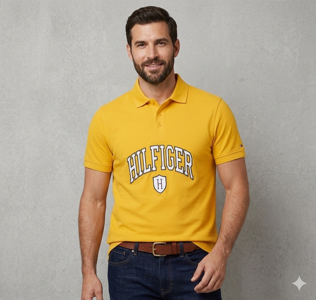 TOMMY HILFGR YELLOW POLO SOFT COTTON (0003-ZF)