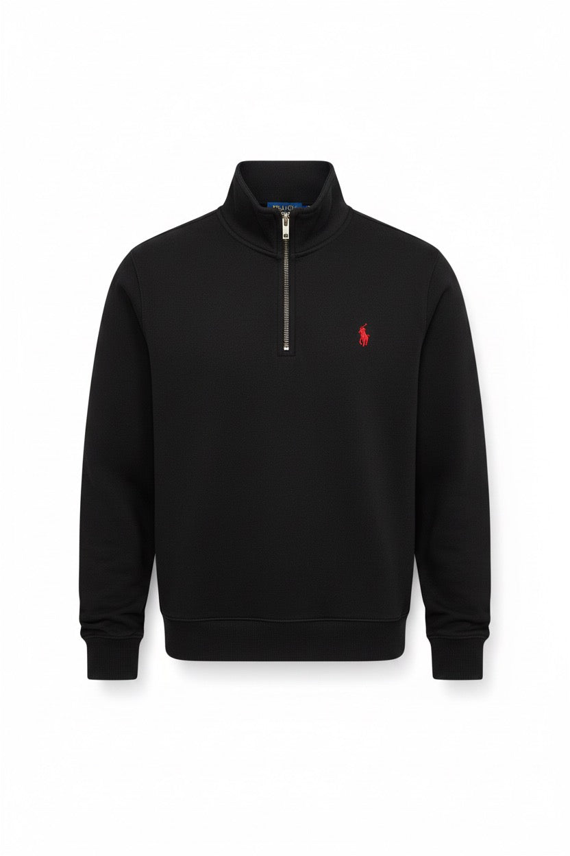 Men’s Quarter Zipper- Black
