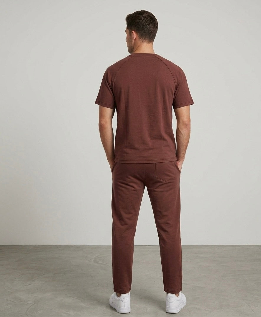 ZF Summer Premium Co-ord Set Maroon/Skin