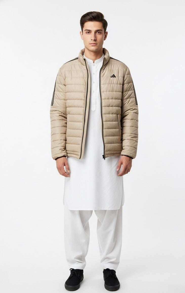 Men’s Full sleeve puffer jacket Skin Beige Adidas