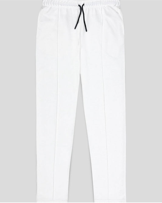 ZF COTTON TERRY WHITE TROUSER STRAIGHT FIT (F-0003)