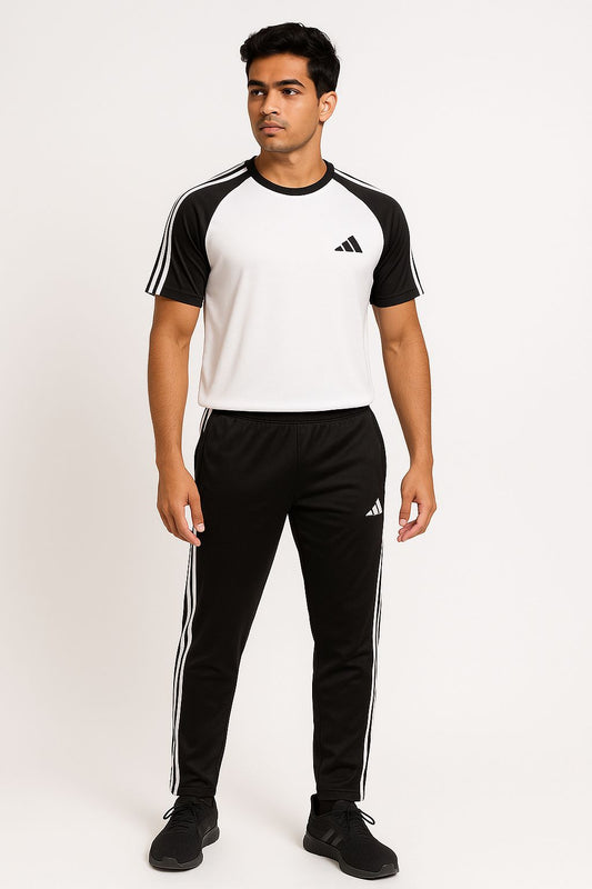 DRY FIT TRACKSUIT WHITE/BLACK AD (ZF-00021)