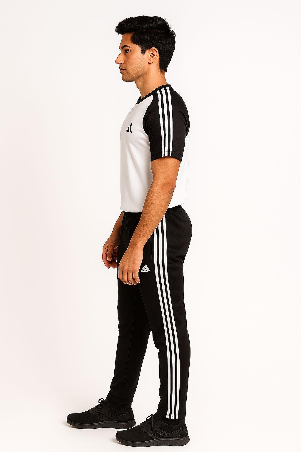 DRY FIT TRACKSUIT WHITE/BLACK AD (ZF-00021)
