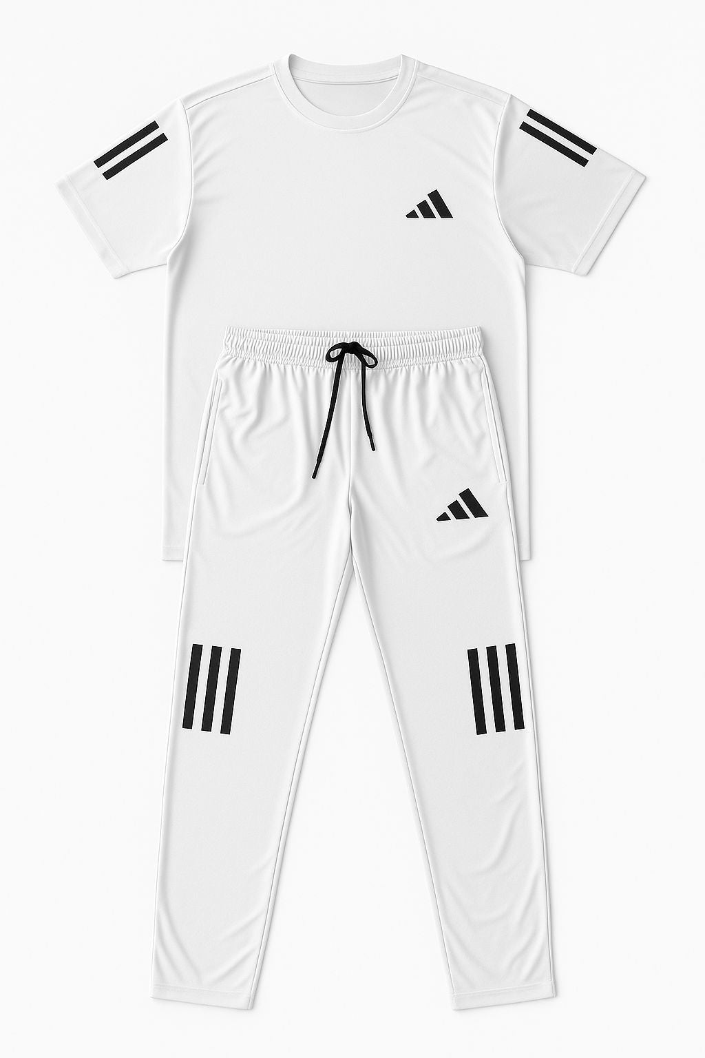 DRY FIT TRACKSUIT WHITE ADI STRIPES (ZF-00026)