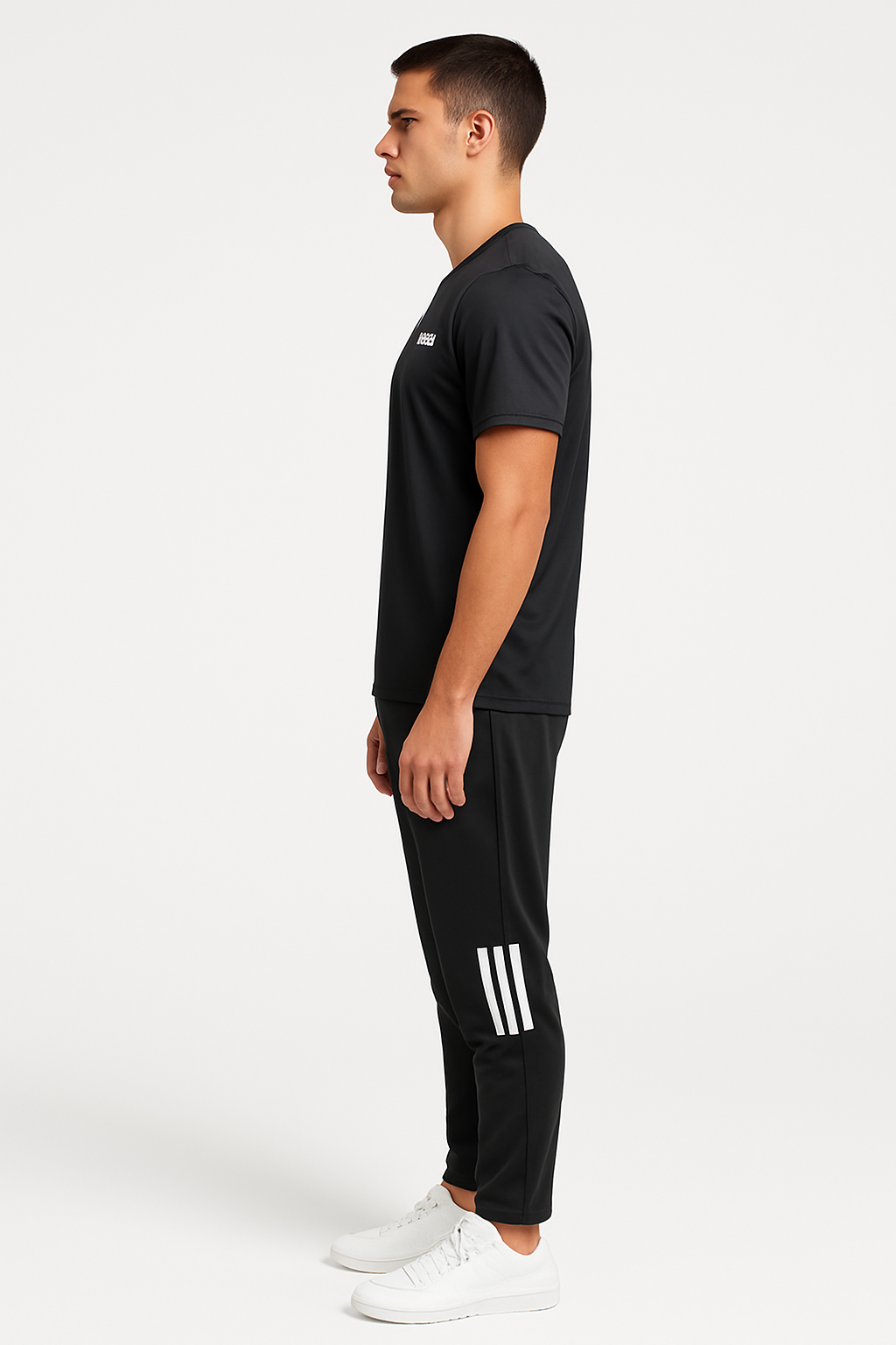 DRY FIT TRACKSUIT BLACK ADI STRIPES (ZF-00025)