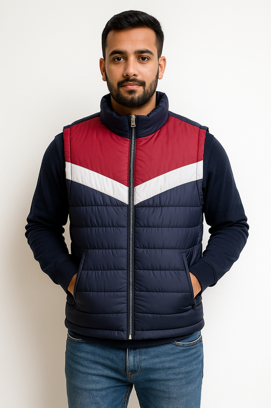 Men’s sleeve less puffer jacket Zara Blue