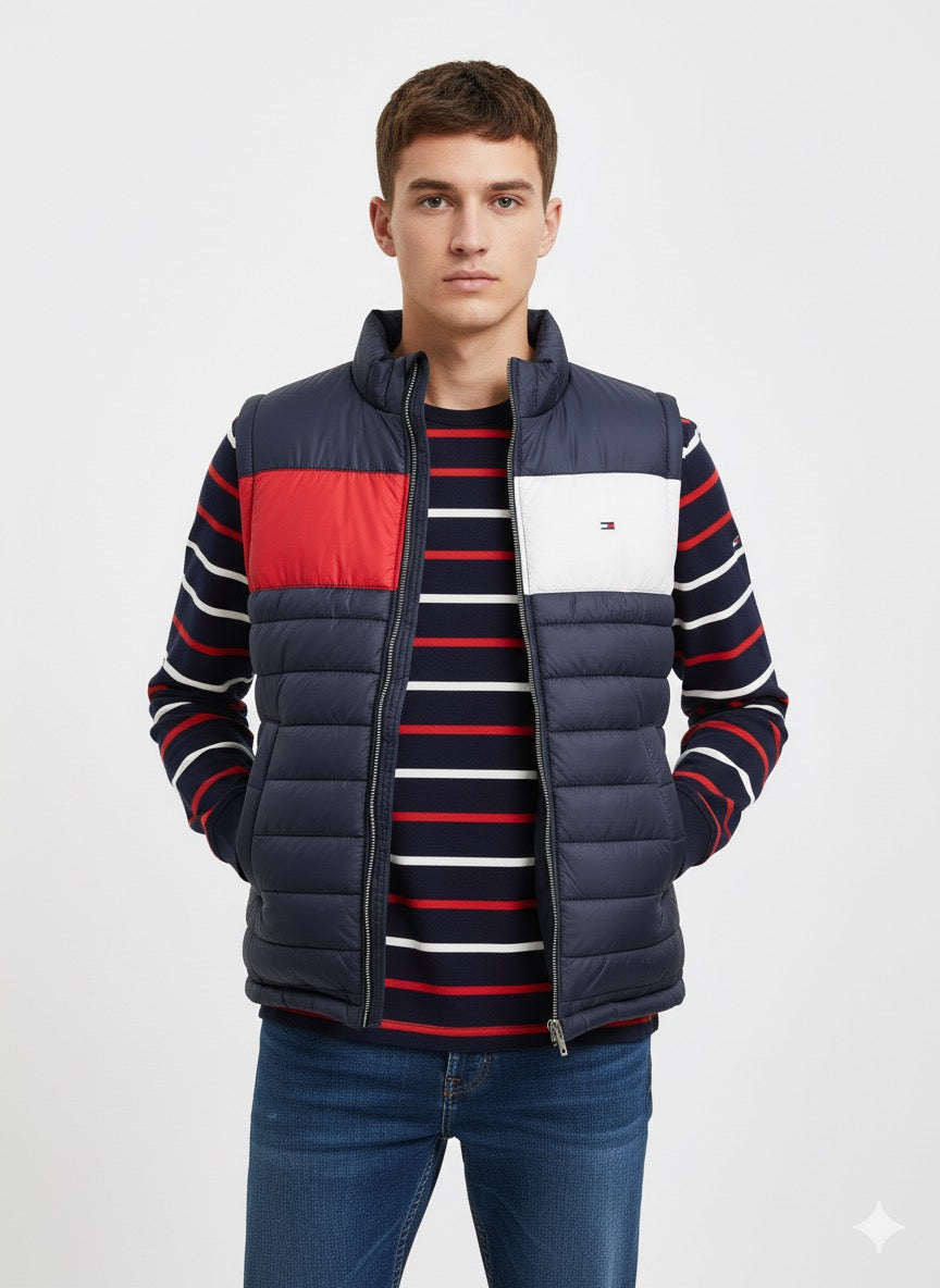 Men’s sleeve less puffer jacket Tommy Blue