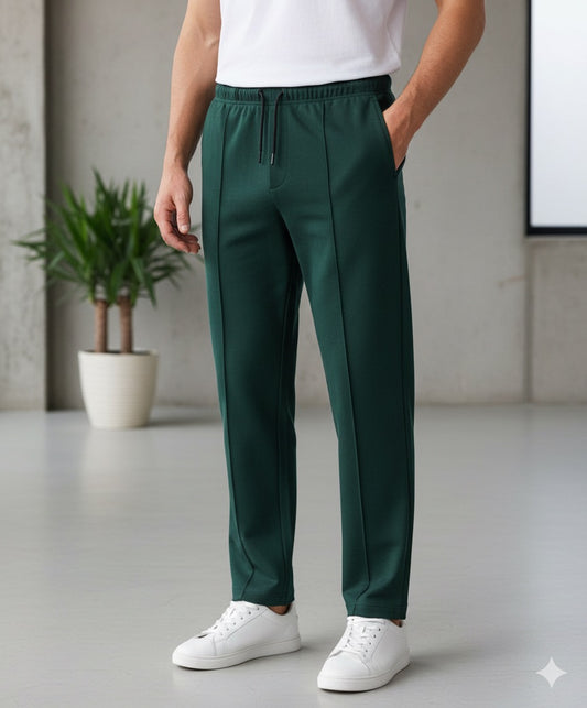 ZF COTTON FLEECE TROUSER BOTTLE GREEN