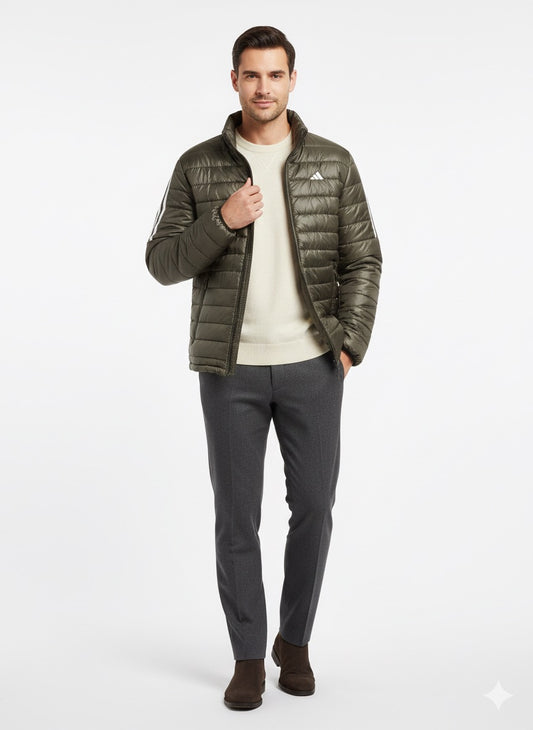 Men’s Full sleeve puffer jacket Army Green