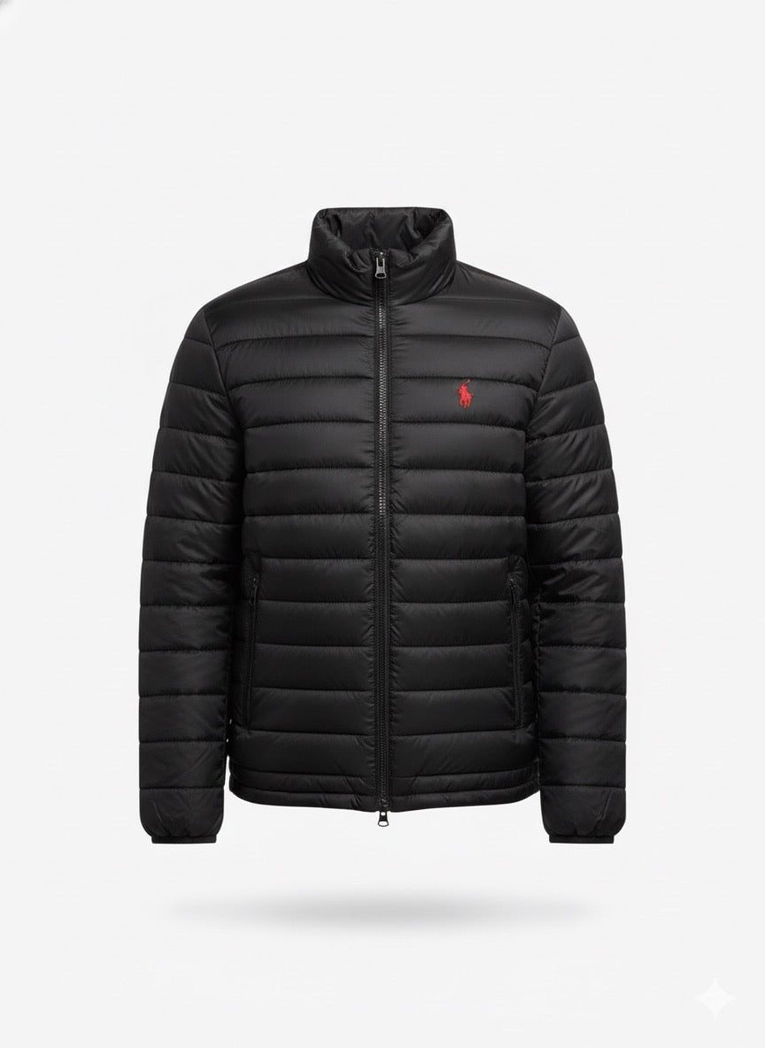 Men’s Full sleeve puffer jacket Black Polo