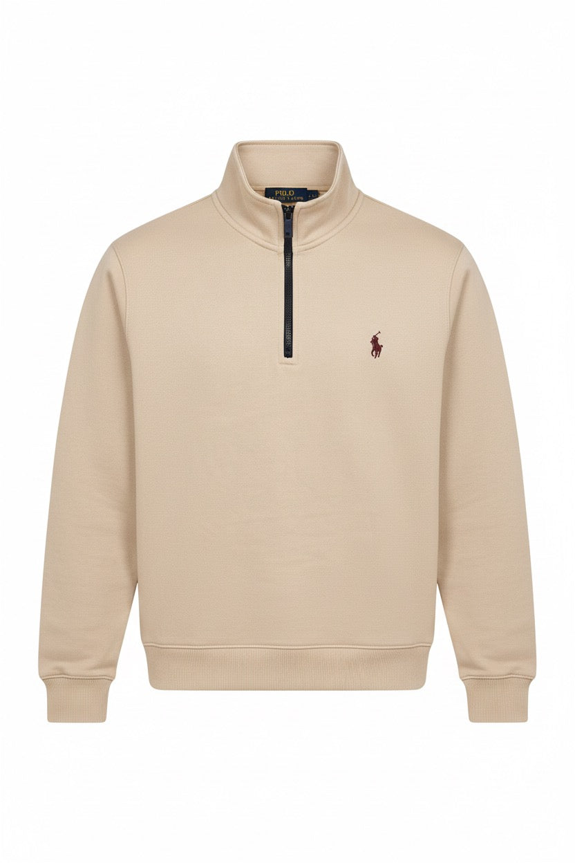 Men’s Quarter Zipper- Beige
