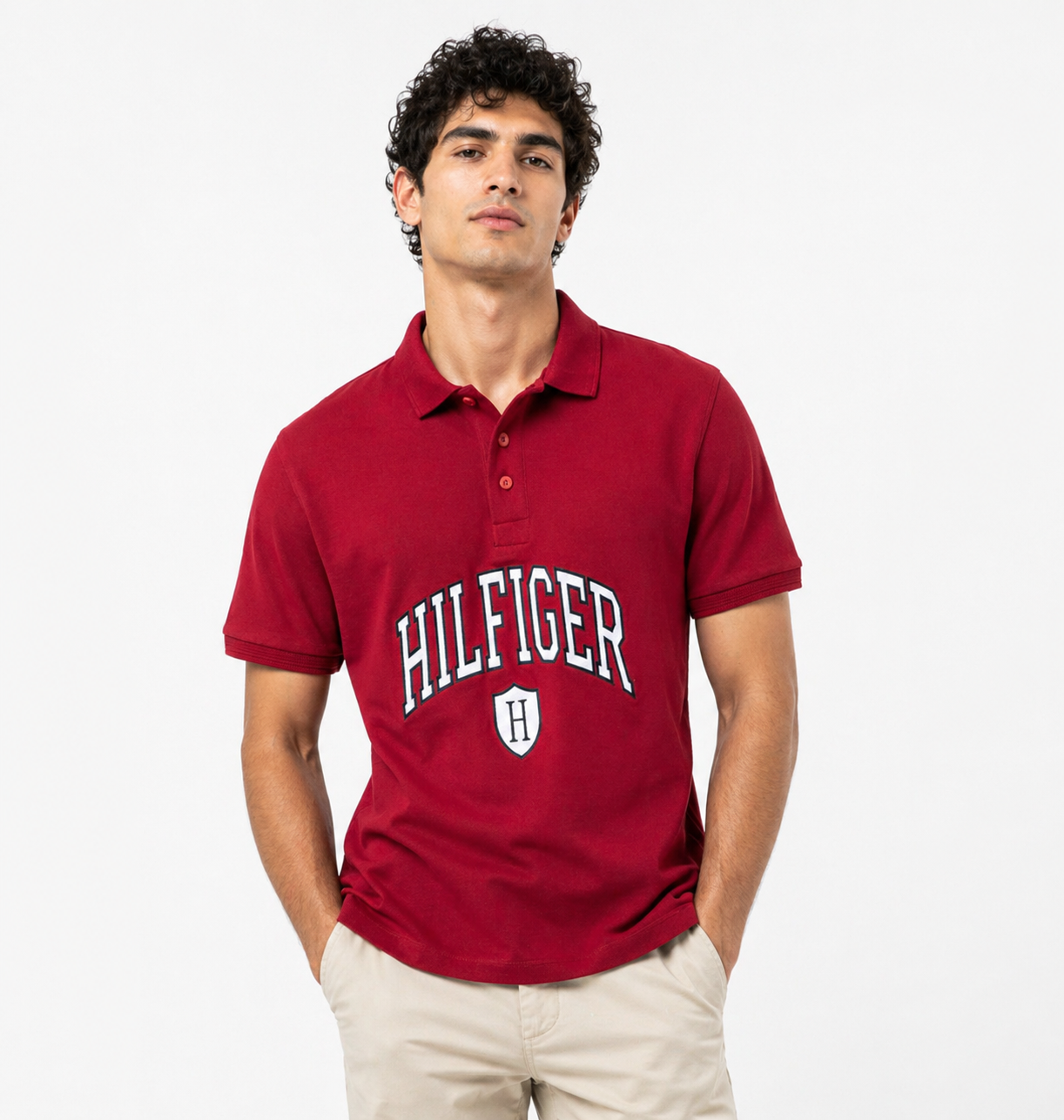 RED TOMMY HILFGR POLO  SOFT COTTON (0006-ZF)