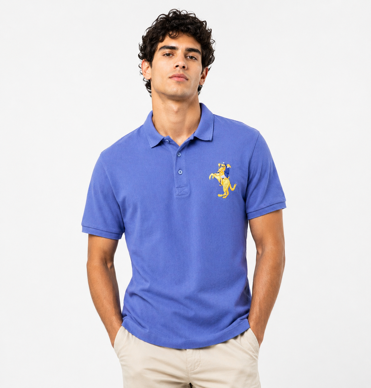 RL SIERRA BLUE POLO  SOFT COTTON (0007-ZF)
